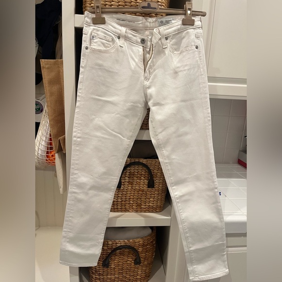 Ag Adriano Goldschmied Denim - AG Adriano‎ Goldschmied Women's White Straight Leg Jeans
